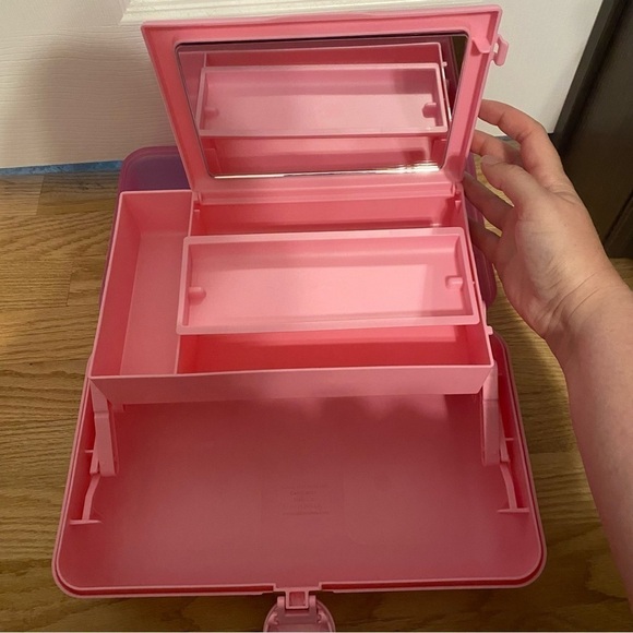 Caboodles Pink Two Tone Makeup Case Made in USA - Picture 7 of 8